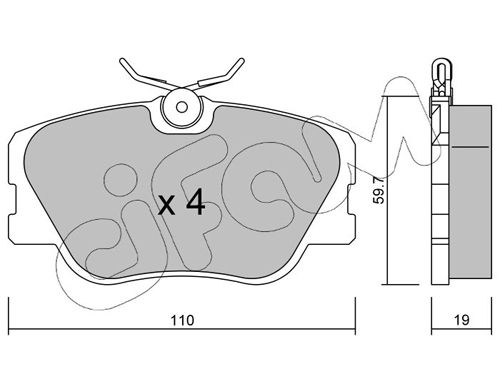 CIFAM 822-061-0 Brake Pad Set, disc brake