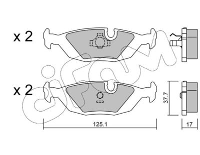 Brake Pad Set, disc brake CIFAM 822-070-1