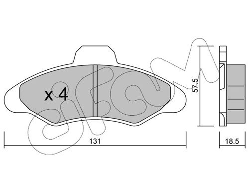 CIFAM 822-071-0 Brake Pad Set, disc brake