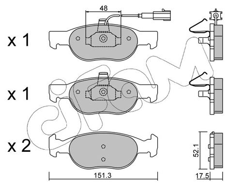 CIFAM 822-079-0 Brake Pad Set, disc brake