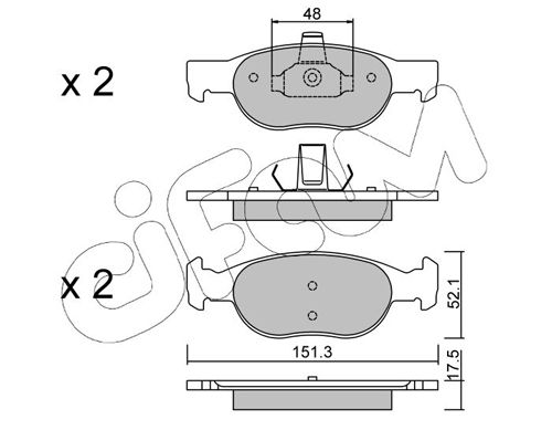 CIFAM 822-079-2 Brake Pad Set, disc brake