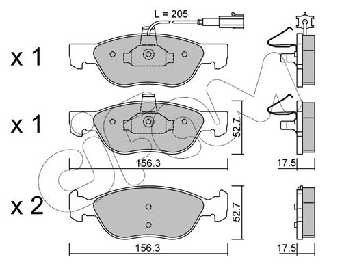 CIFAM 822-082-0 Brake Pad Set, disc brake