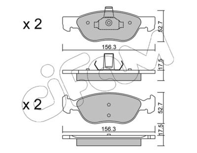 Brake Pad Set, disc brake CIFAM 822-082-2