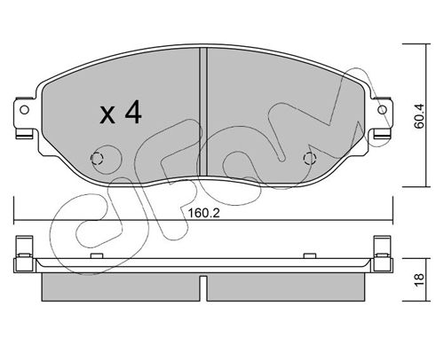 CIFAM 822-1003-0 Brake Pad Set, disc brake