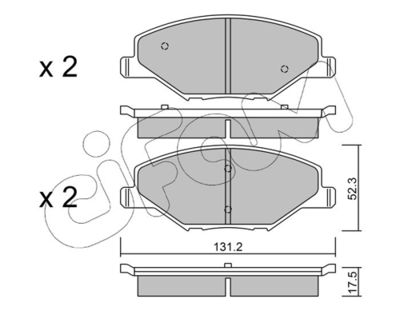 Brake Pad Set, disc brake CIFAM 822-1006-0