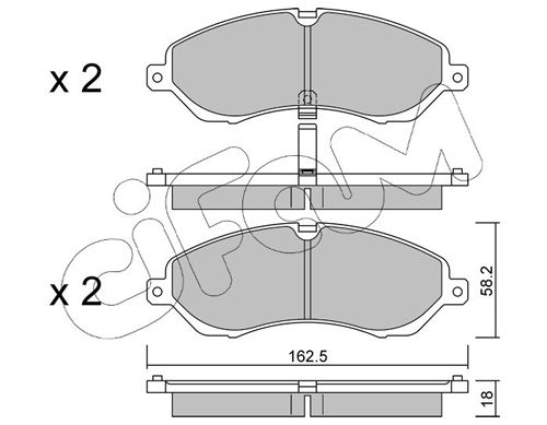 CIFAM 822-1007-0 Brake Pad Set, disc brake