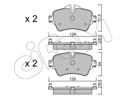 CIFAM 822-1013-0 Brake Pad Set, disc brake