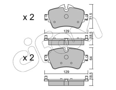 Brake Pad Set, disc brake CIFAM 822-1013-0