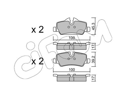 CIFAM 822-1014-0 Brake Pad Set, disc brake