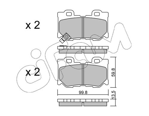 CIFAM 822-1030-0 Brake Pad Set, disc brake