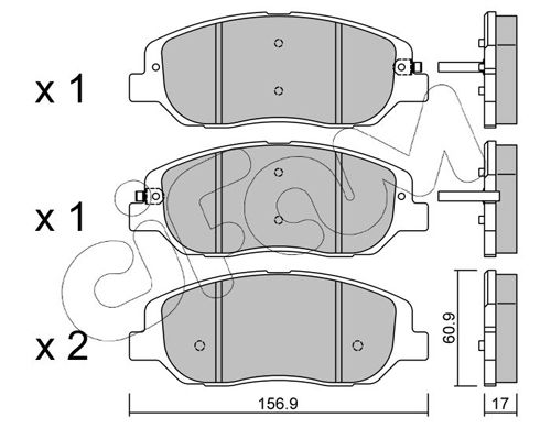 CIFAM 822-1031-0 Brake Pad Set, disc brake