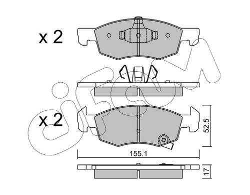 CIFAM 822-1034-0 Brake Pad Set, disc brake