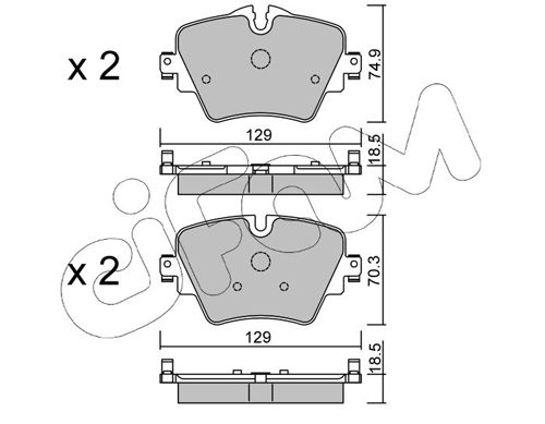 CIFAM 822-1037-0 Brake Pad Set, disc brake
