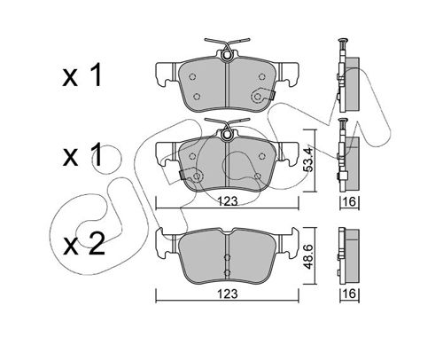 CIFAM 822-1040-0 Brake Pad Set, disc brake