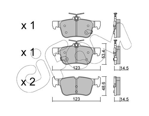 CIFAM 822-1040-1 Brake Pad Set, disc brake