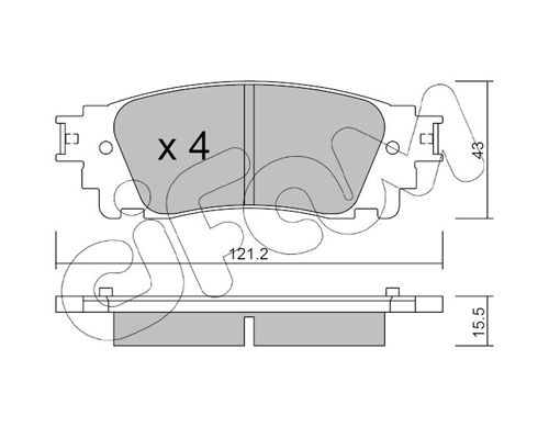 CIFAM 822-1041-0 Brake Pad Set, disc brake