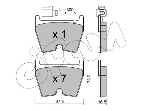 CIFAM 822-1043-1 Brake Pad Set, disc brake