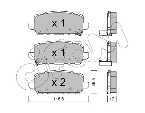 CIFAM 822-1084-0 Brake Pad Set, disc brake