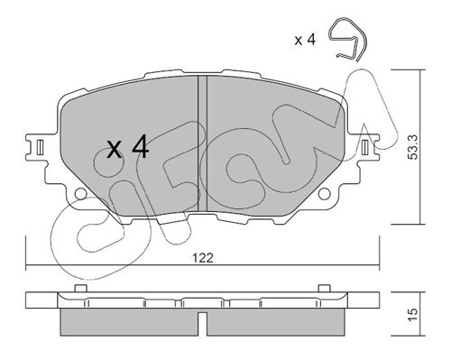 CIFAM 822-1086-0 Brake Pad Set, disc brake
