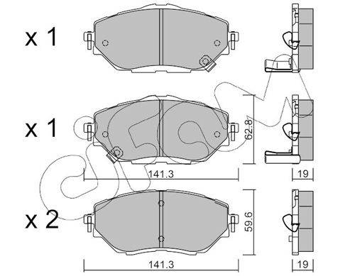 CIFAM 822-1088-0 Brake Pad Set, disc brake