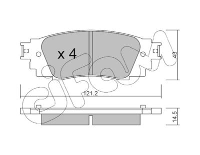 Brake Pad Set, disc brake CIFAM 822-1089-0