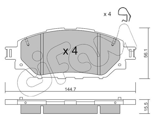 CIFAM 822-1090-0 Brake Pad Set, disc brake