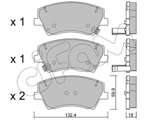 CIFAM 822-1092-0 Brake Pad Set, disc brake