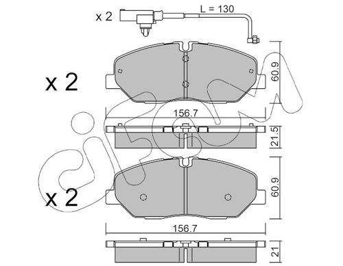 CIFAM 822-1094-1 Brake Pad Set, disc brake