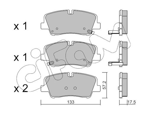 CIFAM 822-1095-0 Brake Pad Set, disc brake