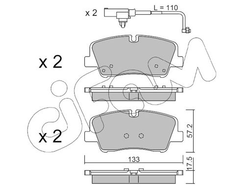 CIFAM 822-1095-1 Brake Pad Set, disc brake