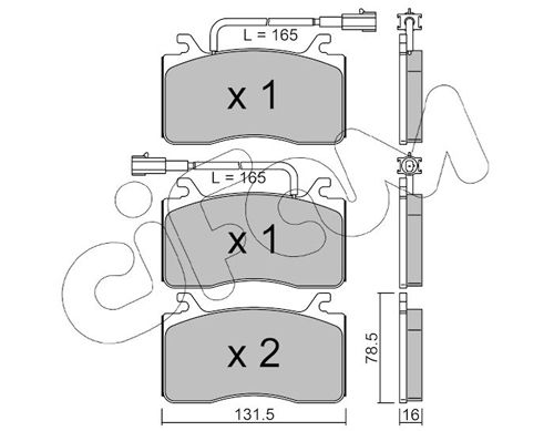 CIFAM 822-1100-0 Brake Pad Set, disc brake