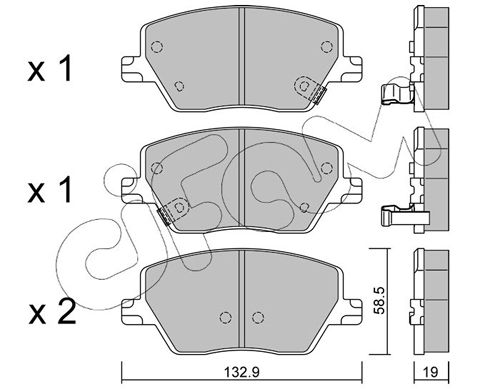 CIFAM 822-1103-0 Brake Pad Set, disc brake