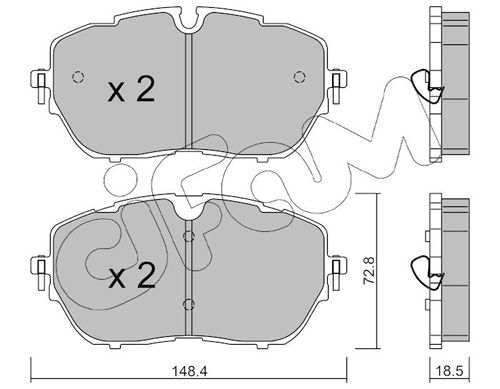 CIFAM 822-1105-0 Brake Pad Set, disc brake