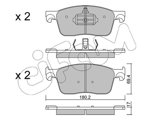 CIFAM 822-1107-0 Brake Pad Set, disc brake