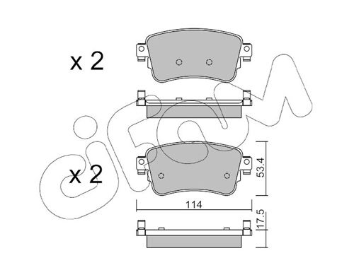CIFAM 822-1108-0 Brake Pad Set, disc brake