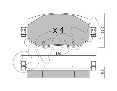 CIFAM 822-1110-0 Brake Pad Set, disc brake