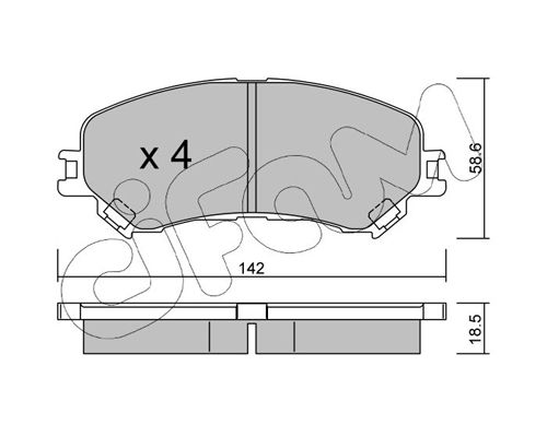 CIFAM 822-1111-0 Brake Pad Set, disc brake
