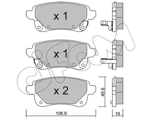 CIFAM 822-1112-1 Brake Pad Set, disc brake