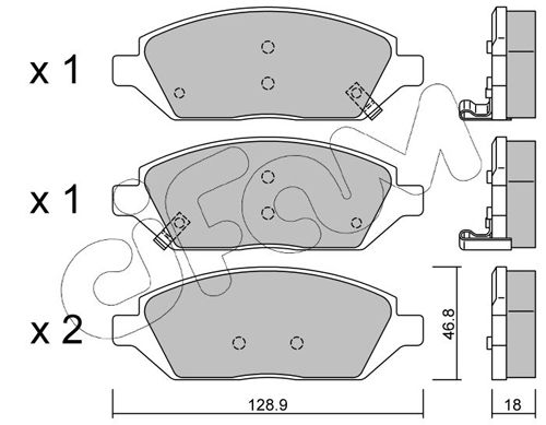 CIFAM 822-1113-0 Brake Pad Set, disc brake