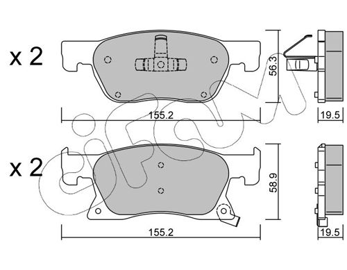 CIFAM 822-1114-0 Brake Pad Set, disc brake