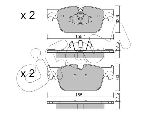 CIFAM 822-1119-0 Brake Pad Set, disc brake
