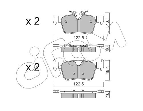 CIFAM 822-1121-0 Brake Pad Set, disc brake