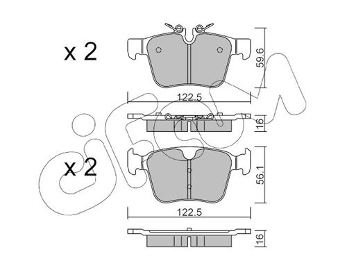 CIFAM 822-1122-0 Brake Pad Set, disc brake