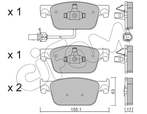 CIFAM 822-1125-0 Brake Pad Set, disc brake