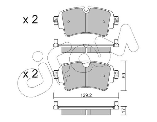 CIFAM 822-1129-0 Brake Pad Set, disc brake