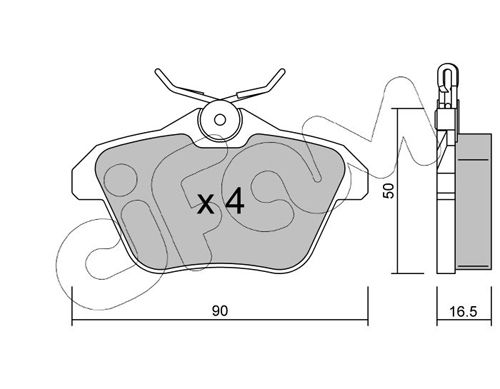 CIFAM 822-113-0 Brake Pad Set, disc brake