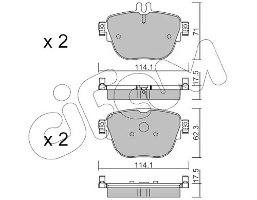 CIFAM 822-1137-0 Brake Pad Set, disc brake