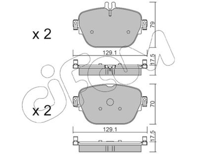Brake Pad Set, disc brake CIFAM 822-1138-0