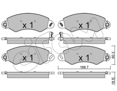 Brake Pad Set, disc brake CIFAM 822-1148-0