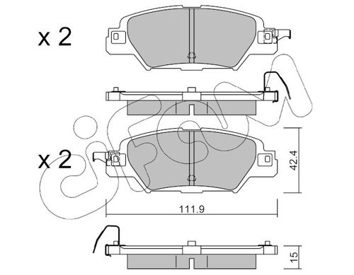 CIFAM 822-1158-0 Brake Pad Set, disc brake